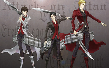 Erwin-Smith-Levi-Eren -Jaeger-3D-Maneuver-Gear-Attack-on-Titan-Shingeki-no-Kyojin---Weapon-Anime-Male-Boy.jpg (1920Ã1200) | Pinterest HD wallpaper